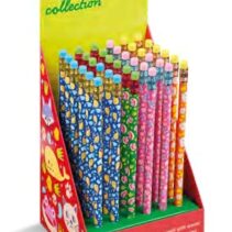 Carioca Wild Collection Expositor con 36 Lapices HB con Goma de Diferentes Colores - Divertidos Diseños de Animales