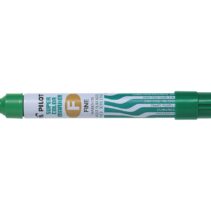 Pilot Super Color Rotulador Permanente Multisuperficie - Punta Fina de Fibra Conica - Tinta Base Alcohol Libre de Xileno - Cuerpo Metalico - Color Verde