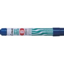 Pilot Super Color Rotulador Permanente Multisuperficie - Punta Biselada de Fibra - Tinta Base Alcohol Libre de Xileno - Cuerpo Metalico - Color Azul