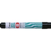 Pilot Super Color Rotulador Permanente Multisuperficie - Punta Biselada de Fibra - Tinta Base Alcohol Libre de Xileno - Cuerpo Metalico - Color Negro