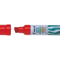 Pilot Super Color 6600 Rotulador Permanente Multisuperficie Extragrueso - Punta Biselada Extragruesa de Fibra - Tinta Base Alcohol Libre de Xileno - Cuerpo Metalico - Color Rjo