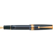 Pilot Custom 823 M Pluma Estilografica - Plumin de Oro de 14K - Cuerpo Negro Transparente - En Estuche de Regalo Individual con un Tintero Pilot