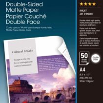 Epson Double-Sided Matte Pack de 50 Hojas de Papel - A4 - Gramaje de 178g/m2 - Mate - Especial para Impresion a Doble Cara - Compatible con Impresoras Inkjet - Color Blanco