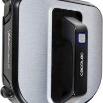 Cecotec Conga Winrobot Excellence 970 Robot Limpiacristales - Bateria 700mAh - Navegacion Inteligente - Mando a Distancia - Arnes de Seguridad con Ventosa - 4 Modos Automaticos - Color Acero y Negro
