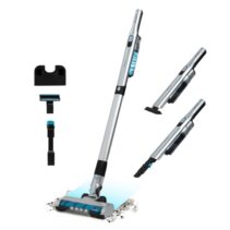 Cecotec Scoba 2100 Jalisco Aspiradora de Escoba Vertical 2 en 1 - 210W - 20KPa de Succion - Ultraligero - Autonomia hasta 45min - Accesorios Multifuncion - Modos Eco y Turbo - Color Negro y Plata