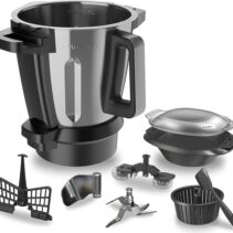Cecotec Victory Jarra y Accesorios para Robot de Cocina Mambo Cooking - Acero Inoxidable - Color Negro y Plata