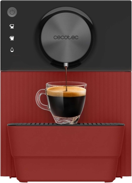 Cecotec Cremmaet Cube Red Cafetera Superautomatica - 19bar - Deposito de 1.1L - Sistema de Prensado y Pre-Infusion - Sistema Thermoblock - Pantalla Tactil - Termoblock - Deposito de Cafe de 110g - 5 Niveles de Molido - Modo Eco - Color Rojo