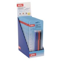 Apli Erasable Gel Expositor de 12 Blisters con 4 Boligrafos de Tinta Gel Borrables cada Uno - Punta de 0