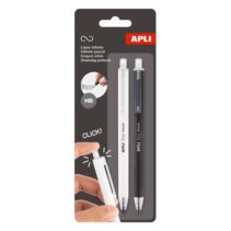 Apli Infinite Pencil Pack con 2 Lapices Infinitos Retractiles HB - Colores Blanco y Negro