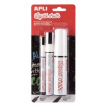 Apli Pack de 3 Rotuladores de Tiza Liquida de Diferentes Puntas - Redonda 3 y 5
