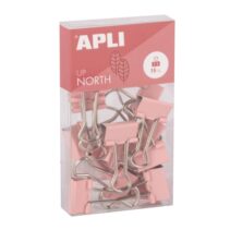 Apli Up North Pack con 15 Pinzas de Metal 19mm - Color Rosa