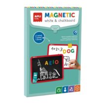 Apli Pizarra Magnetica Doble Cara - Una Cara Para Tiza y otra para Rotuladores - Incluye Rotulador