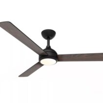 Philips Velyx Ceiling Ventilador de Techo con Luz LED Hasta 6500K - Aspas Fijas - 32W Ventilador + 24W Luz - Mando a Distancia - Color Negro/Madera