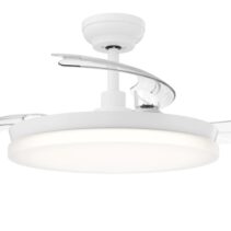 Philips Tynl Retractable Fan Ceiling Ventilador de Techo con Luz LED Hasta 5500K - Aspas Retractiles - 35W Ventilador + 28W Luz - Mando a Distancia - Color Blanco
