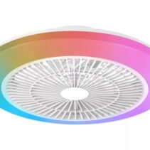 Philips Amigo Flat Fan Ceiling IR RD Ventilador de Techo con Luz LED Hasta 6500K - Aspas Integradas - 20W Ventilador + 40W Luz - RGB -  Mando a Distancia - Color Blanco