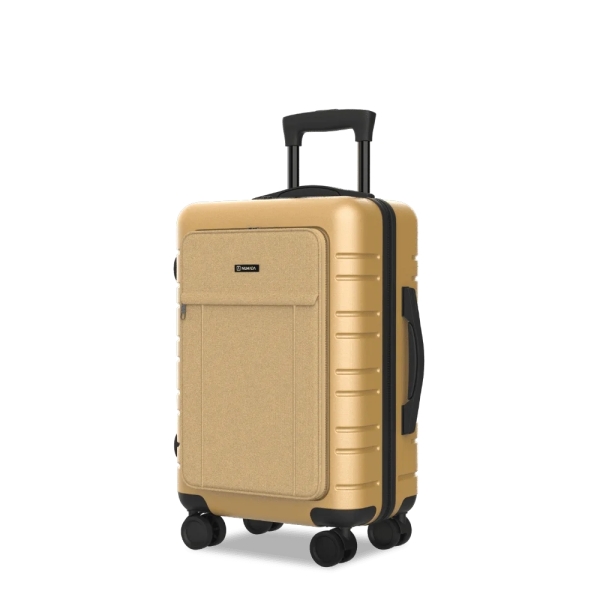 Numada Upfly T21 Business Maleta de Cabina de 20" - 38 Litros - 4 Ruedas 360º - Mango Telescopico - Cierre TSA con Combinacion de 3 Digitos - Bolsillo para Portatil hasta 15" - USB - Color Champagne