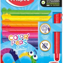 Maped Color`Peps Infinity Jumbo Pack de 12 Lapices de Colores de Larga Duracion - Hecho Totalmente de Mina - Colores Surtidos