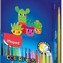 Maped Color`Peps Longlife Pack de 15 Rotuladores con Punta Media Bloqueada 3.7mm - Tinta Lavable - Colores Surtidos
