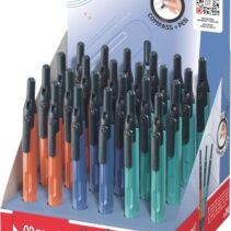 Maped Duo+Pen Expositor con 24 Compases Duo - Compas que se puede Utilizar como Portaminas - Clip de Bolsillo - Colores Surtidos