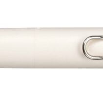 Uni-ball One P Boligrafo Retractil con Punta Fina 0.5mm - Agarre Suave y Comodo - Tinta Color Negro - Cuerpo de Color Blanco Yogur