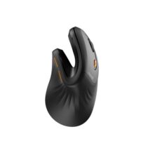 ProtoArc EM11 NL Raton Vertical Ergonomico Inalambrico - 2400 dpi -  Bluetooth + 2.4Ghz - Bateria Recargable - Multidispositivo - Color Negro y Naranja