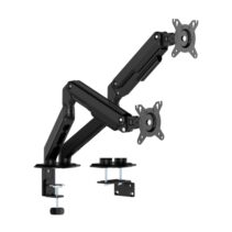 Aisens Soporte de Mesa Eco con Contrapeso Giratorio e Inclinable para Monitor/TV de 17-32" - 2 Brazos y 3 Pivotes - Peso máximo 9Kg - Color Negro
