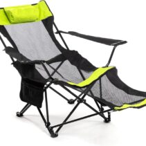 Innovagoods Kampfort Silla Tumbona de Camping Plegable 3 en 1 - Soporta 120Kg - Bolsillo Lateral - Bolsa de Transporte
