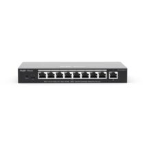 Ruijie RG-ES209GC-P Switch de Sobremesa - 9 Puertos - Velocidad hasta 1Gbps - PoE/PoE+ hasta 120W - Carcasa de Acero - Gestion Inteligente - Color Negro