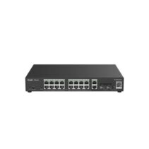 Ruijie RG-ES220GS-P Switch de Sobremesa - 18 Puertos Ethernet hasta 1Gbps - 2x SFP 1Gbps - PoE/PoE+ hasta 250W - Carcasa de Acero - Gestion Inteligente - Color Negro
