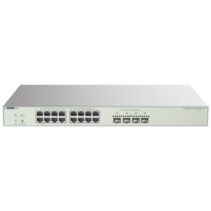 Ruijie RG-NBS3300-16MG4XS-HP Switch Gestionado en Capa 2 - 16 Puertos Ethernet hasta 2.5Gbps - 4x SFP+ hasta 10Gbps - PoE/PoE+ hasta 370W - Fuente de Alimentacion Fija - Color Acero