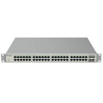 Ruijie RG-NBS5200-48GT4XS-UP Switch con Autonegociacion - 48 Puertos Ethernet hasta 1Gbps - 4x SFP+ hasta 10Gbps - PoE/PoE+/PoE++ hasta 740W - Fuente de Alimentacion Fija - Color Acero