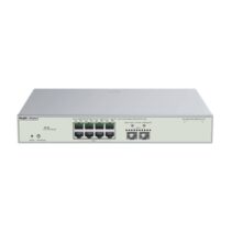 Ruijie RG-NBS5300-8MG2XS-UP Switch con Autonegociacion - 8 Puertos Ethernet hasta 2.5Gbps - 2x SFP+ hasta 10Gbps - PoE/PoE+/PoE++ hasta 370W - Fuente de Alimentacion Fija - Color Acero