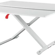 Leitz Ergo Cosy Convertidor de Escritorio con Bandeja Deslizante - Para Cambiar de sentado a de Pie - Ajuste de Altura Neumatico - Escritorio de 80x42cm - Color Gris