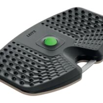 Leitz Balance Board Ergo Active Tabla de Bamboleo - Movimiento de Balanceo de Bajo Impacto - Bola de Masaje Extraible - Superficie de Espuma Suave y Resistente - Color Gris