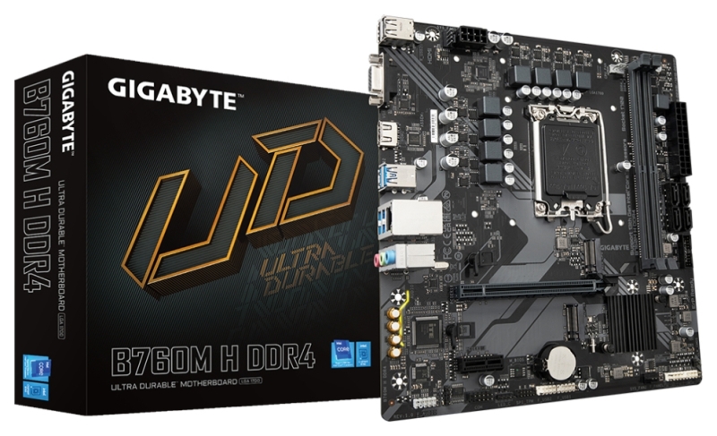 Gigabyte B760M H DDR4 Placa Base Intel1700 2x DDR4 - M.2