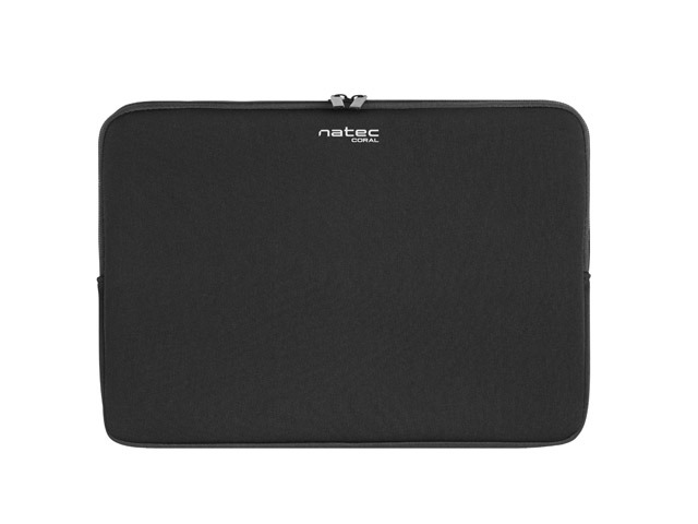 Natec Coral Funda par Portatiles de 15.6" - Neopreno - Doble Cremallera - Delgada y Resistente - Color Negro