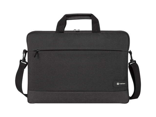 Natec Goa Maletin para Portatiles de 15.6" - Ligero y Acolchado - Bolsillo Frontal - Color Negro