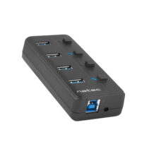 Natec Mantis 2 Hub USB - 4 Puertos USB 3.0 - On/Off Individual - Color Negro