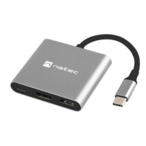 Natec Fowler Mini Adaptador Multipuerto 3en1 - USB-C a USB 3.0