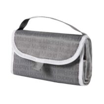Safta Real Madrid Bolsa Isotermica Porta Alimentos - Plegable - Solapa con Velcro - Asa de Mano - 18.4x25.4x12.7cm - Color Gris