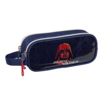 Safta Star Wars Portatodo - 2 Compartimentos con Cremallera - Asa Lateral - Capacidad 1L - 21x8x6cm - Color Azul Marino
