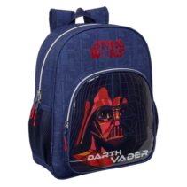 Safta Star Wars Mochila - 15L - Adaptable a Carro - Bolsillo Frontal - Portabotellas - Cremallera con Doble Tirador - Asa de Mano - Hombreras y Espalda Acolchada - 32x38x12cm - Color Azul Marino