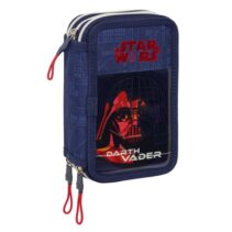 Safta Star Wars Plumier de 3 Pisos - 37 Piezas - Goma - Lapiz - 2 Boligrafos - Sacapuntas - 2 Reglas - 16 Colores - 14 Rotuladores - 12.5x19.5x5.5cm - Color Azul Marino