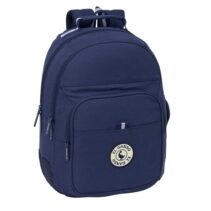 Safta el Ganso Jeans Mochila - Adaptable a Carro - Bolsillo Frontal - Portabotellas - Cremallera con Doble Tirador - Asa de Mano - Hombreras y Espalda Acolchada - 32x42x15cm - Color Azul Marino