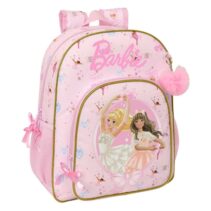 Safta Barbie Ballet Mochila - 15L - Adaptable a Carro - Bolsillo Frontal - Portabotellas - Cremallera con Doble Tirador - Asa de Mano - Hombreras y Espalda Acolchada - 32x38x12cm - Color Rosa
