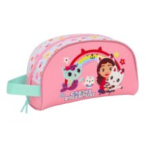 Safta Gabby's Dollhouse Neceser - Adaptable a Carro - Asa de Mano Lateral - Bolsillo Interior con Cremallera - 26x16x9cm - Color Rosa