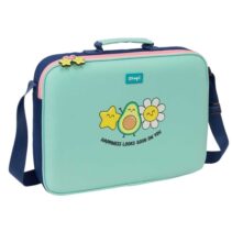 Safta Mr. Wonderful Estrella Maletin con Cremallera - Bandolera Ajustable - Asa Forrada - Doble Tirador - Fondo Semirigido - 38x28x6cm - Color Turquesa Claro