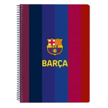 Safta F.C.Barcelona 1ª Equipacion 26/27 Libreta con Espiral - Formato Cuarto - 80 Hojas de 80g/m2 - Cuadricula 4x4mm - Tapas Duras Glasofonadas - 15.5x22x1cm - Color Rojo y Azul