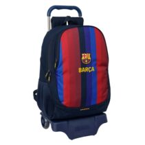 Safta F.C.Barcelona 1ª Equipacion 26/27 Mochila con Carro - Extraible - 22.5L - Portabotellas - Cremallera con Doble Tirador - Asa de Mano - Espalda Acolchada Antisudor - 32x44x16cm - Color Azul Noche