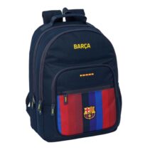 Safta F.C.Barcelona 1ª Equipacion 26/27 Mochila - Adaptable a Carro - Bolsillo Frontal - Portabotellas - Cremallera con Doble Tirador - Asa de Mano - Espalda Acolchada - 32x42x16cm - Color Azul Noche
